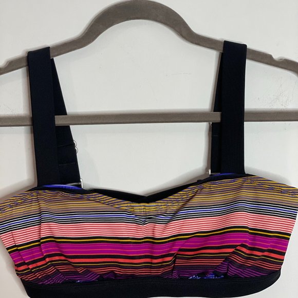 Athleta Other - Athleta Capri Stripe Pura Bikini Top/Sports Bra Perfect Condition Size 32D/DD